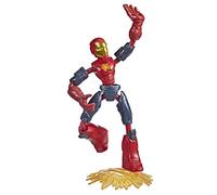 Marvel Avengers Bend and Flex Missions Iron Man Fire Mission Action Figure, 15-cm-scale Bendable Toy for Ages 4 and Up