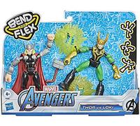 Marvel Avengers Bend and Flex Thor Vs. Loki Action Figure Toys, 6-Inch Flexible Figures, Includes 2 Accessories, Ages 4 And Up Multicolor, F0245