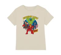 Marvel Avengers Birthday Crew Comic Kids T Shirt, Natural
