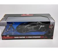 Marvel Avengers Black Panther Figure & Lykan Hypersport 2017 1:24 Jada 253225004