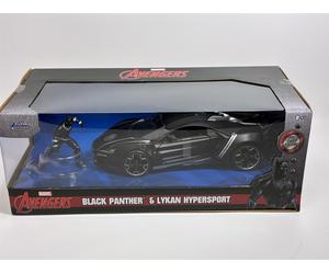 Marvel Avengers Black Panther Figure & Lykan Hypersport 2017 1:24 Jada 253225004