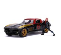 Marvel Avengers Black Widow 1966 Chevy with Figure 1:24 Model JADA TOYS