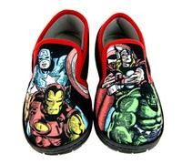 Marvel Avengers Boys Character Slippers Comic Illustration Black/Red 11 UK Child