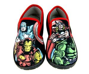 Marvel Avengers Boys Character Slippers Comic Illustration Black/Red 11 UK Child