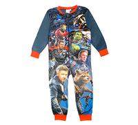 Marvel Avengers Boys Fleece Onesie All in One Pyjamas Kids Avengers Sleepsuit Onezee 3-10 Years (9-10 Years, Black)