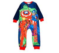 Marvel Avengers Boys Fleece Onesie All in One Pyjamas Kids Avengers Sleepsuit Onezee 4-10 Years