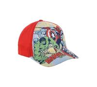 Marvel Avengers Boys Hulk Thor Capitan America and Spiderman Baseball Cap Summer Hat for Kids, red, 6 1/2