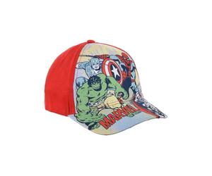 Marvel Avengers Boys Hulk Thor Capitan America and Spiderman Baseball Cap Summer Hat for Kids, red, 6 1/2