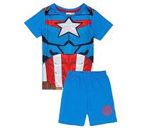 Marvel Avengers Boys Pyjama Set | Kids T-Shirt and Shorts PJs Bundle | Nightwear Costume | Superhero Complete Pajamas for Children | Cosy Loungewear