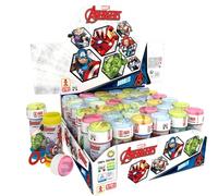 Marvel Avengers Bubble Tubes with Wand 60ml - 12 Pack Kids Bubble Party Favours - Puzzle Maze Lid Bubble Blower Party Bag Fillers