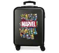 Marvel Avengers, Cabin Luggage, Black 38 x 55 x 20 cm, Rigid ABS Lateral Combination Lock 34 L, 2.6 kg, 4 Double Wheels Hand Luggage