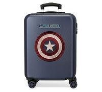 Marvel Avengers Captain America Blue Cabin Suitcase 38 x 55 x 20 cm Rigid ABS Combination Lock 34 Litre 2.6 kg 4 Double Wheels Hand Luggage