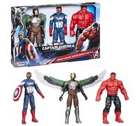 Marvel Comics Action Figure Set Captain America Brave New World Titan Hero Series 5+