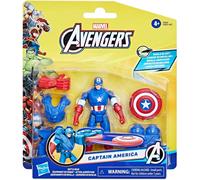 Marvel Avengers CAPTAIN AMERICA Figure Shield Blast Battle Gear