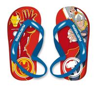 Marvel Avengers Children's Flip Flops, Classic and Lightweight, Iron Man Thor Captain America and Hulk, Summer Sandals for Kids, Gift for Kids, Sizes EU 22 to 29, red, 10/10.5 UK Child