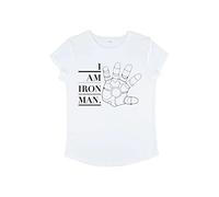 Marvel Avengers Classic - Iron Hand Women's Rolled-sleeve White L