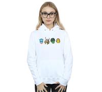 Marvel Avengers Comic Heads Hoodie In White White XXL