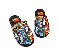 (7-8 UK) Marvel Spiderman Mule Slippers (Mens Black)