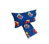 Marvel Avengers Complete Single Bed Sheet Set in Pure Cotton Flannel Top + Bottom Sheet + Pillowcase