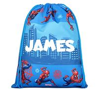 Marvel Avengers Drawstring Bag - PE Kit for Boys & Girls - School Swimming Bag - Personalised Gift for Kids (Black)