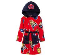 Marvel Avengers Dressing Gown For Boys Super Hero Kids Dress Up Hooded Bath Robe Red 8 Years