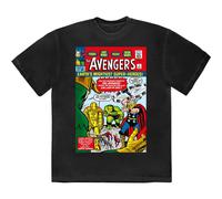 Marvel Avengers Earths Mightiest Comic Cover T Shirt In Black Black XL