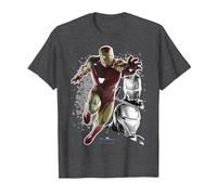 Marvel Avengers Endgame Iron Man Panel Pose Graphic Tee T-Shirt, Men, Dark Heather Grey, Medium