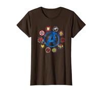 Marvel Avengers Endgame Painted Icons - AC Exclusive T-Shirt, Women, Brown, Medium