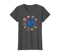 Marvel Avengers Endgame Painted Icons - AC Exclusive T-Shirt, Women, Dark Heather Grey, X-Small