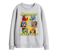 Marvel Avengers Face Off Kids Sweatshirt, Athletic Heather, 7-8