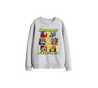 Marvel Avengers Face Off-Kids Sweatshirt, Athletic Heather in Light Grey | Size: 5-6 Years Marvel Light Grey 5-6 Years