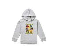 Marvel Avengers Face Off-Youth Kids Pull-Over Hoodie, Athletic Heather in Grey | Size: 7-8 Years Marvel Grey 7-8 Years