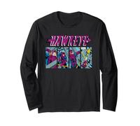 Marvel Avengers Hawkeye Classic Retro Comics Costume Panels Long Sleeve T-Shirt