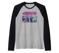 Marvel Avengers Hawkeye Classic Retro Comics Costume Panels Raglan Baseball Tee