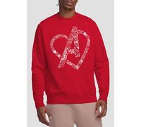 Avengers Heart Be Mine Sweatshirt, Red Marvel Red XL