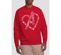Avengers Heart Be Mine Sweatshirt, Red Marvel Red M