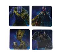 Marvel Avengers Infinity War Lenticular Coasters, Hard Card, Multi-Colour, 2 x 10 x 11 cm