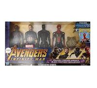 Marvel Avengers Infinity War Titan Hero Series - 4-Pack Action Figures (Falcon, Captain America, Black Panther, Iron Spider) - 12-Inch Figures
