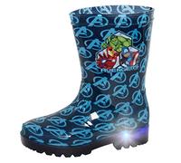 Marvel Avengers Light Up Boys Wellington Boots Super Hero Kids Wellies Iron Man Hulk Captain America Wellingtons Girls Welly Shoes