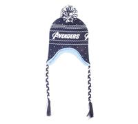 Marvel Avengers Laplander Knitted Hat Logo Blue/White/Light Blue, One Size