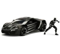 Jada Toys Die-Cast Model LYKAN HYPERSPORT 99723BK 1/24 with Marvel Black Panther Figure - Black