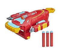 Marvel Avengers Mech Strike Iron Man Strikeshot Gauntlet Role Play Toy with 3 NERF Darts, Pull Handle to Expand, for Kids Ages 5 and Up