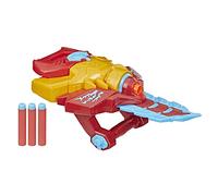 Marvel Avengers Mech Strike Monster Hunters Iron Man Monster Blast Blade Roleplay Toy with 3 NERF Darts, Toys for Kids Ages 5 and Up