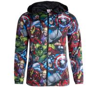 Marvel Avengers Men's Jacket - Lightweight Hooded Windbreaker Coat - Novelty Steetwear for Men: Captain America, Venom (S-XL), Avengers, L