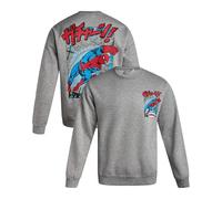 Marvel Avengers Mens Sweatshirt - The Amazing Spiderman Punisher Deadpool Fleece Crewneck Pullover Graphic Sweatshirt for Men, Spiderman Light Heather Grey, Large