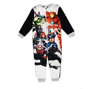 Marvel Avengers Onesie for Kids, Children’s Onesie Characters, Iron Man Captain America Hulk Black Widow Onesie Pyjama for Boys, All in One Children PJ Jumpsuit Sleepwear Gift for Boys (3-4 Years)