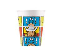 Marvel Avengers Paper Comic Birthday Party Cup (Pack Of 8) Multicoloured (One Size)