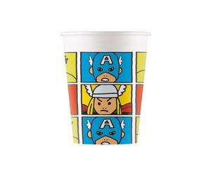 Marvel Avengers Paper Comic Birthday Party Cup (Pack Of 8) Multicoloured (One Size)