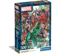 Clementoni Jigsaw Puzzle Marvel The Avengers 500 Pieces - Poster Included, Puzzle For Adults 14-99 Years, Gift For Men/Women, Super Hero, Made In Italy, 35546