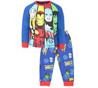 Marvel - Avengers Pyjamas for Kids, Ages 3-4 - Long Sleeve Avengers Pyjama Set - 100% Cotton, Long Sleeve Superhero Pyjamas - Official Merchandise - Blue